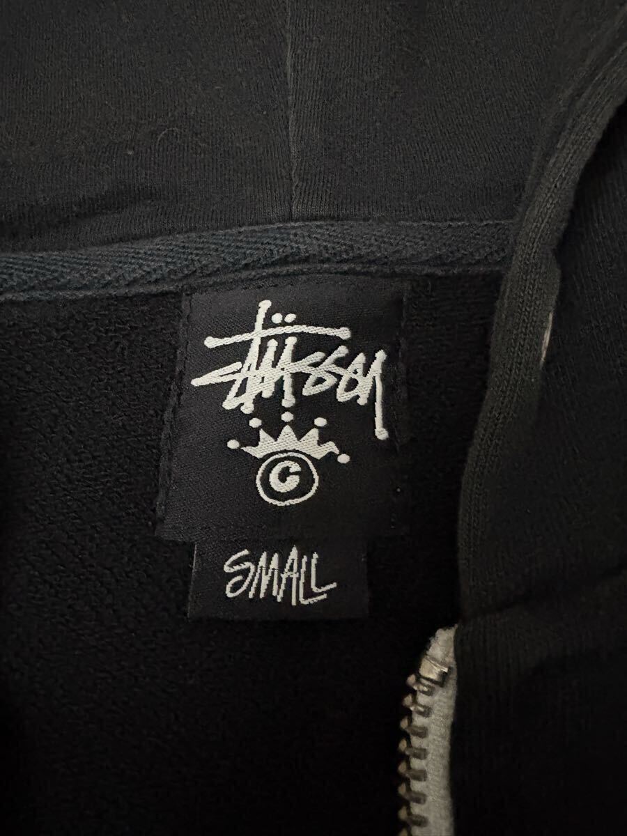【00s】Stussy Zip Up Hoodie S Black ステューシー ジップアップ パーカー フーディー ブラック ヴィンテージ オールド _画像5