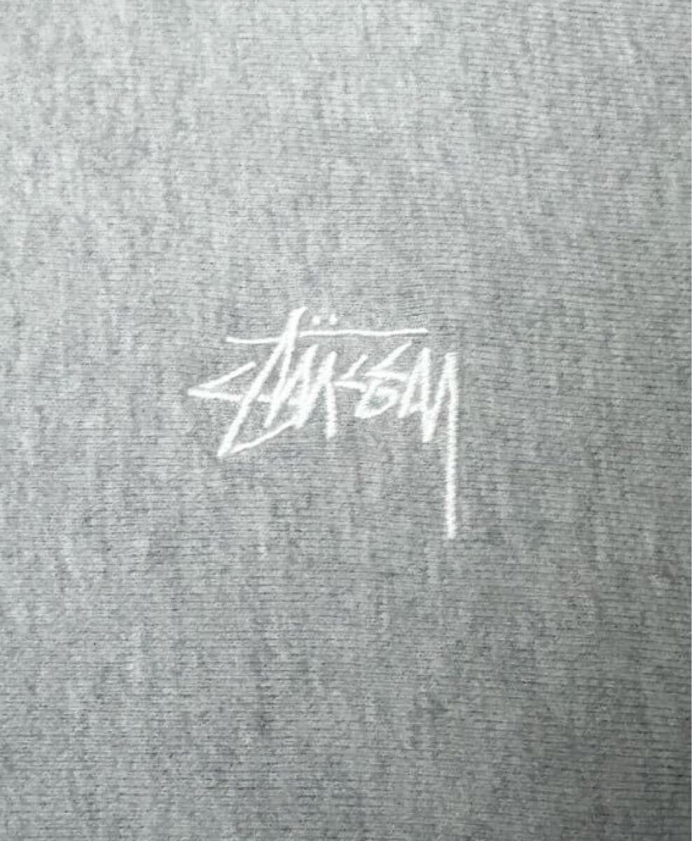 【現行】Stussy Logo Sweat Crew M Grey ステューシー スウェット プルオーバー トレーナー グレー 中古美品 21 AW ロゴ_画像2