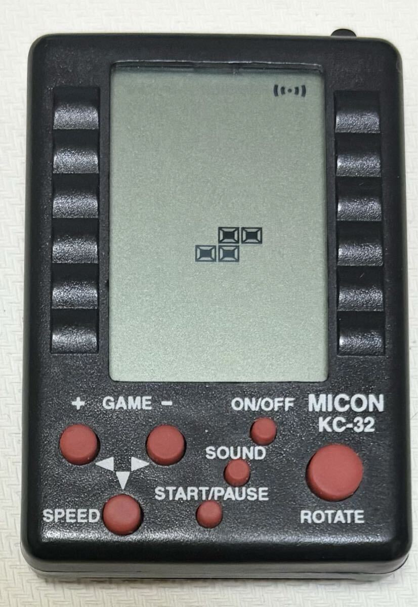 ★MICON KC-32 ブロックゲーム ブロック落とし 32種類 ポケットゲーム 動作確認済み 中古 携帯型 テトラ32_画像3
