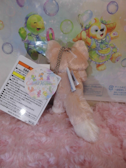 カラフルハピネス　ダッフィー&フレンズ　リーナベル　ぬいぐるみチャーム１点　ワッペン１点 　ポストカードシル付き　ＴＤＳ　_画像4