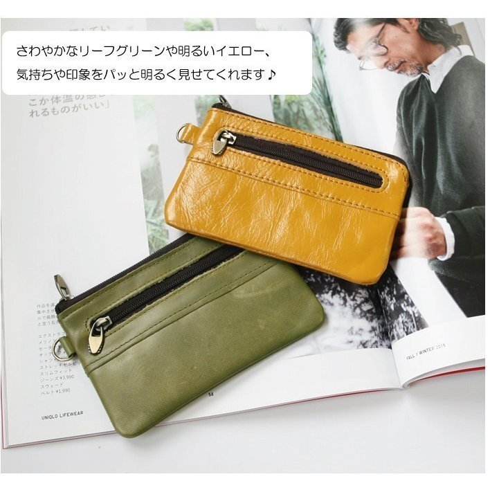 小銭入れ メンズ 財布 新春セール 新作 春財布 プレゼント 2025 クリスマス コインケース ポーチ マルチポーチ本革(ブラック)_画像10