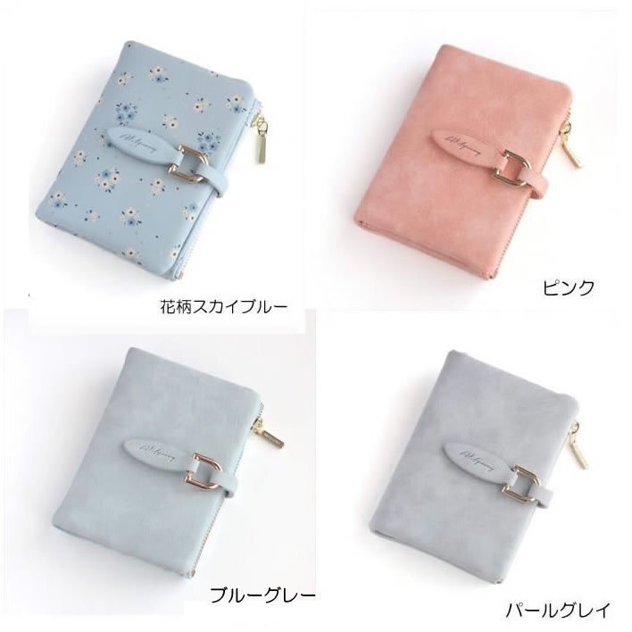 二つ折り財布 レディース ミニ財布 新春セール 新作 春財布 プレゼント 2025 クリスマス 安い プチプラ ギフト(花柄グレー)_画像10