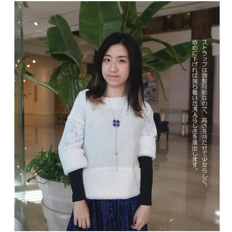 ネックレス 四つ葉 クローバー ブルーストーン シルバー アクセサリー 結婚式 クリスマス 新作_画像8