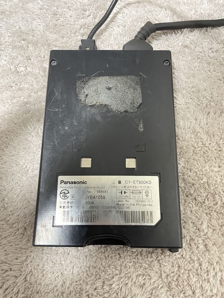 Panasonic パナソニック ETC アンテナ分離型 CY-ET900KD 軽自動車登録 実働車外し ETC車載器_画像3