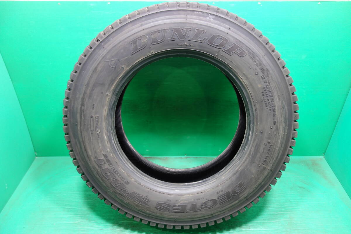N158-20 送料無料 275/70R22.5 148/145J スタッドレス TB 2本 ダンロップ DECTES SP001 2020年製 大型 トラック 積載_画像8