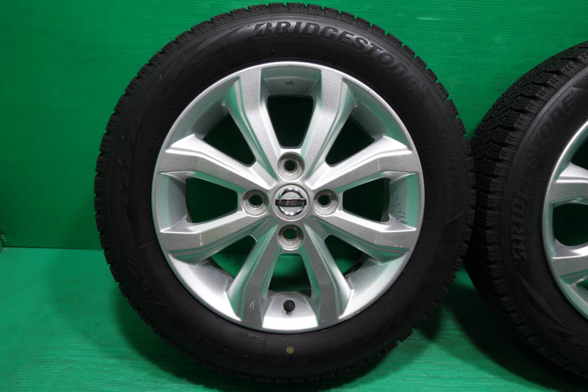 M624-21 送料無料 155/65R14 スタッドレス 4本セット ブリヂストン BLIZZAK VRX2 日産純正 デイズルークス 三菱 eK バランス調整済_画像2