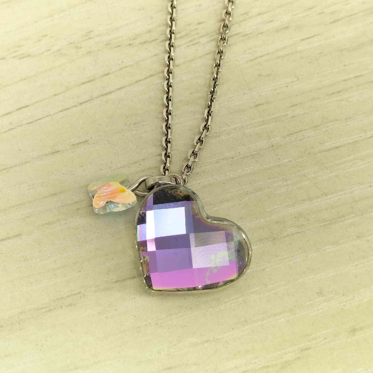 SWAROVSKI(スワロフスキー) ハート型 クリスタルペンダントネックレス レディース 表記無 中古 古着 0745_画像2