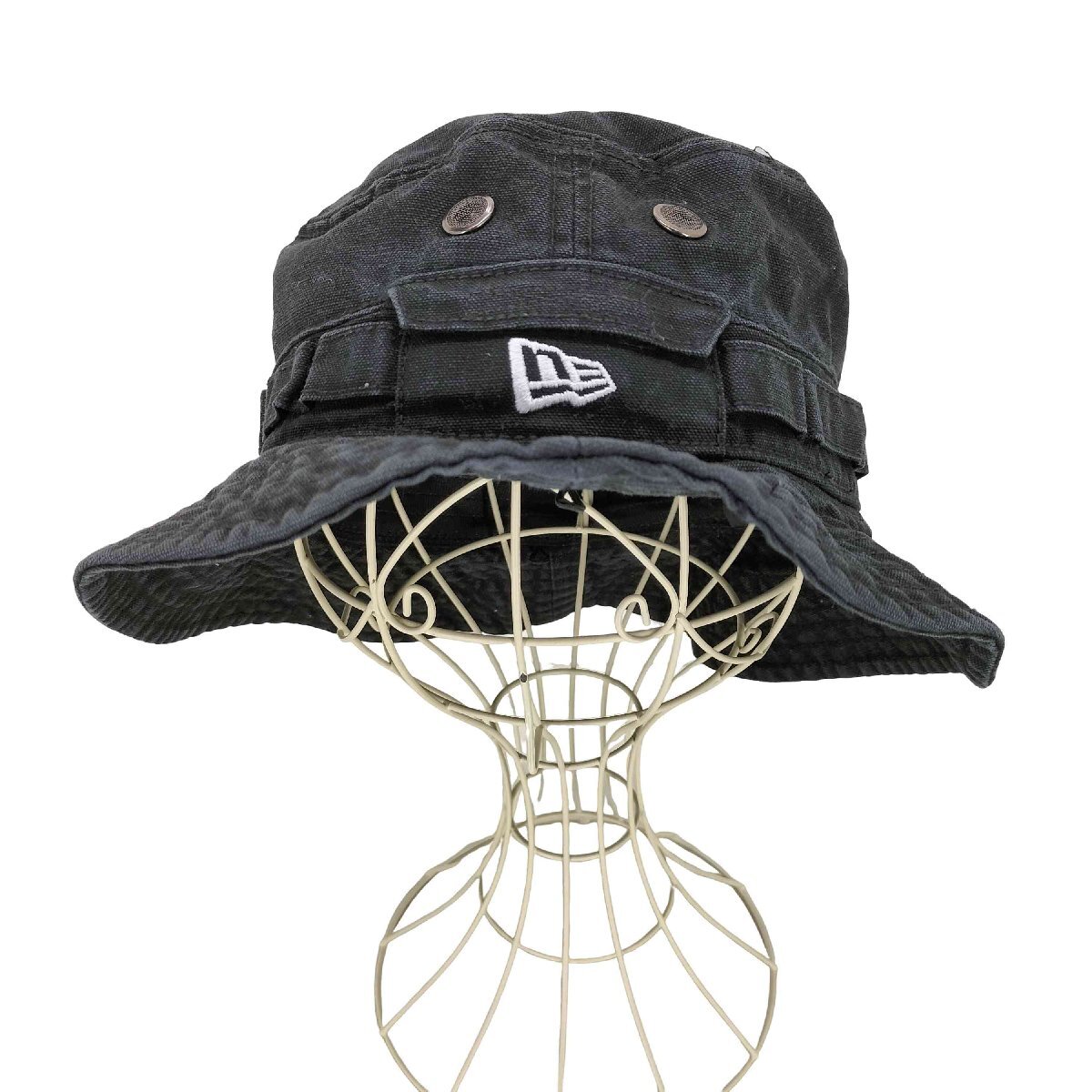 NEW ERA(ニューエラ) ロゴ刺繍アドベンチャーハット メンズ MEDIUM-LARGE 中古 古着 0327_画像1