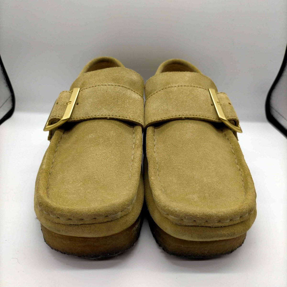 Clarks(クラークス) 別注 SP Wallabee Monk ワラビー モンク シューズ スウェード 中古 古着 0922_画像2
