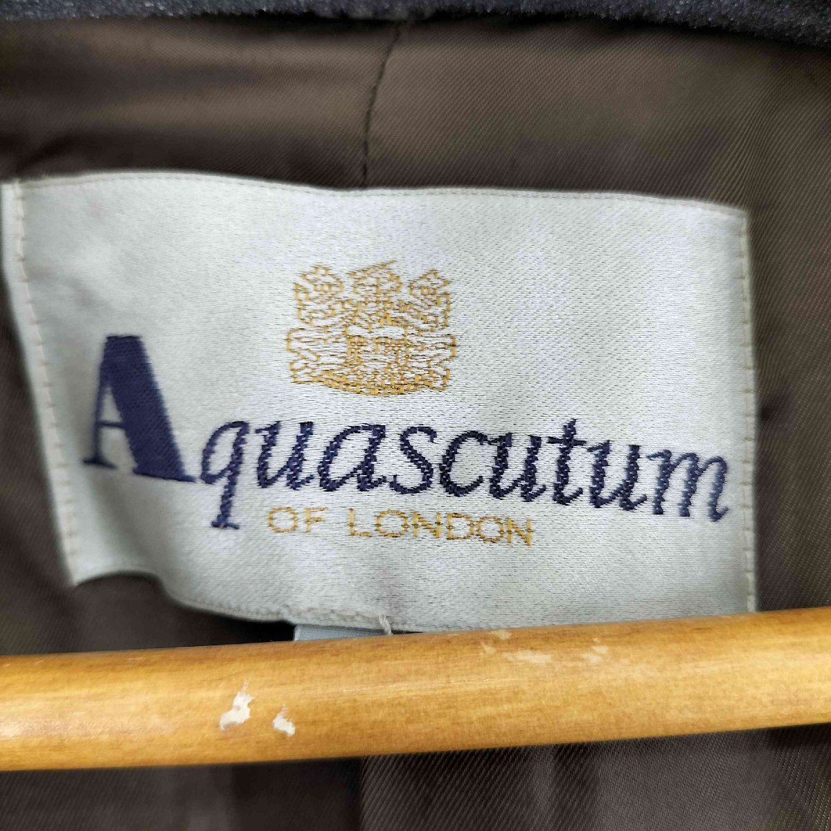 AQUASCUTUM(アクアスキュータム) チェック ガウンコート レディース M 中古 古着 0329_画像6