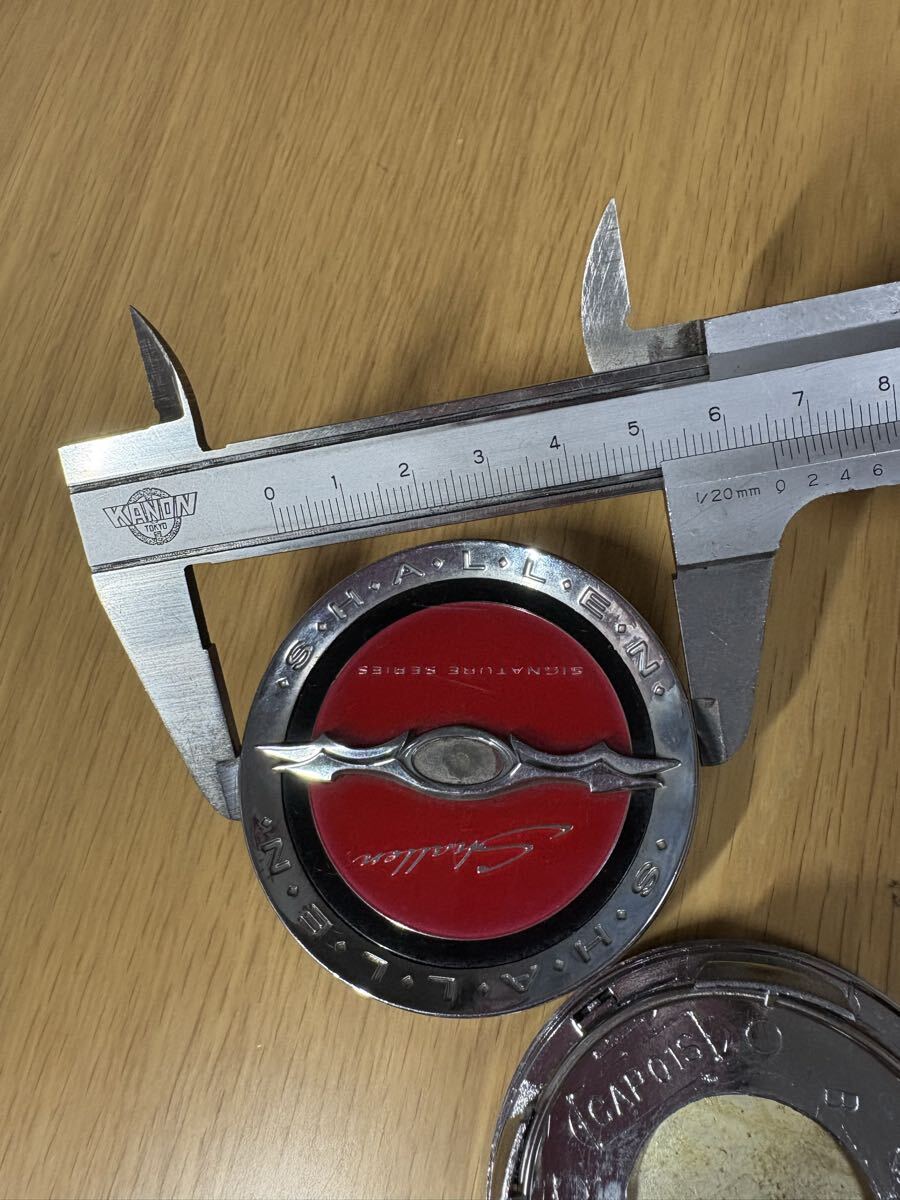 KYOHO 共豊 AME SHALLEN シャレン SIGNATURE シグネチャー ホイールキャップ センターキャップ 4枚セット 赤 レッド_画像3