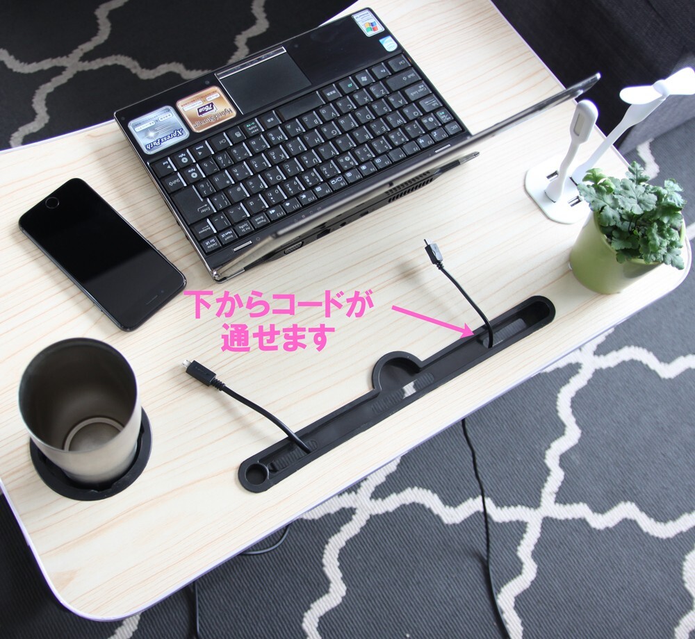 [ бесплатная доставка Kanagawa префектура из отправка ] складной стол USB порт есть ширина 60cm bed стол Mini стол PC стол центральный стол есть перевод 