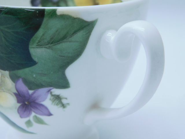 ★小1435 The Bristol China Company イギリス製 茶器 カップ＆ソーサー コーヒーカップ ティーカップ 洋食器 フラワー 花柄 12511061_画像7