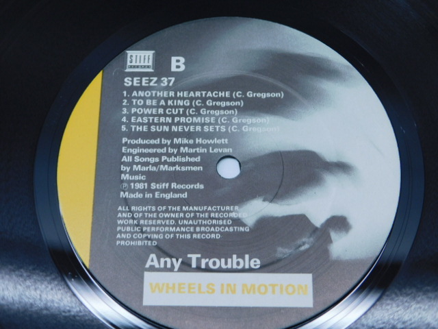 ★小1456 Any Trouble エニートラブル Wheels In Motion レコード LP LP盤 コレクター放出品 同梱可 32509081_画像6