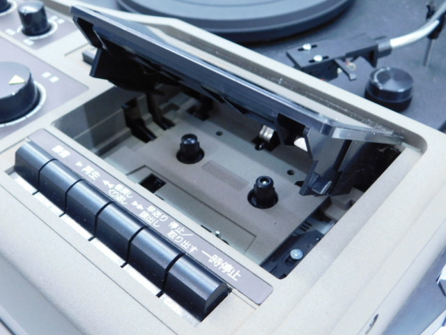 ★小1466 昭和レトロ コロンビア COLUMBIA GP-22 カセットターンテーブル カセット/3スピードプレーヤー レコードプレーヤー 元箱 92511071_画像6