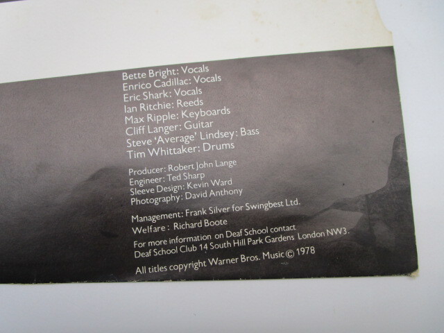 ★井0750 DEAF SCHOOL / ENGLISH BOYS/WORKING GIRLS デフスクール レコード LP LP盤 コレクター放出品 同梱可 32509081_画像9