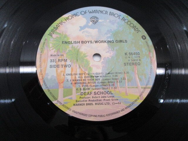 ★井0750 DEAF SCHOOL / ENGLISH BOYS/WORKING GIRLS デフスクール レコード LP LP盤 コレクター放出品 同梱可 32509081_画像6