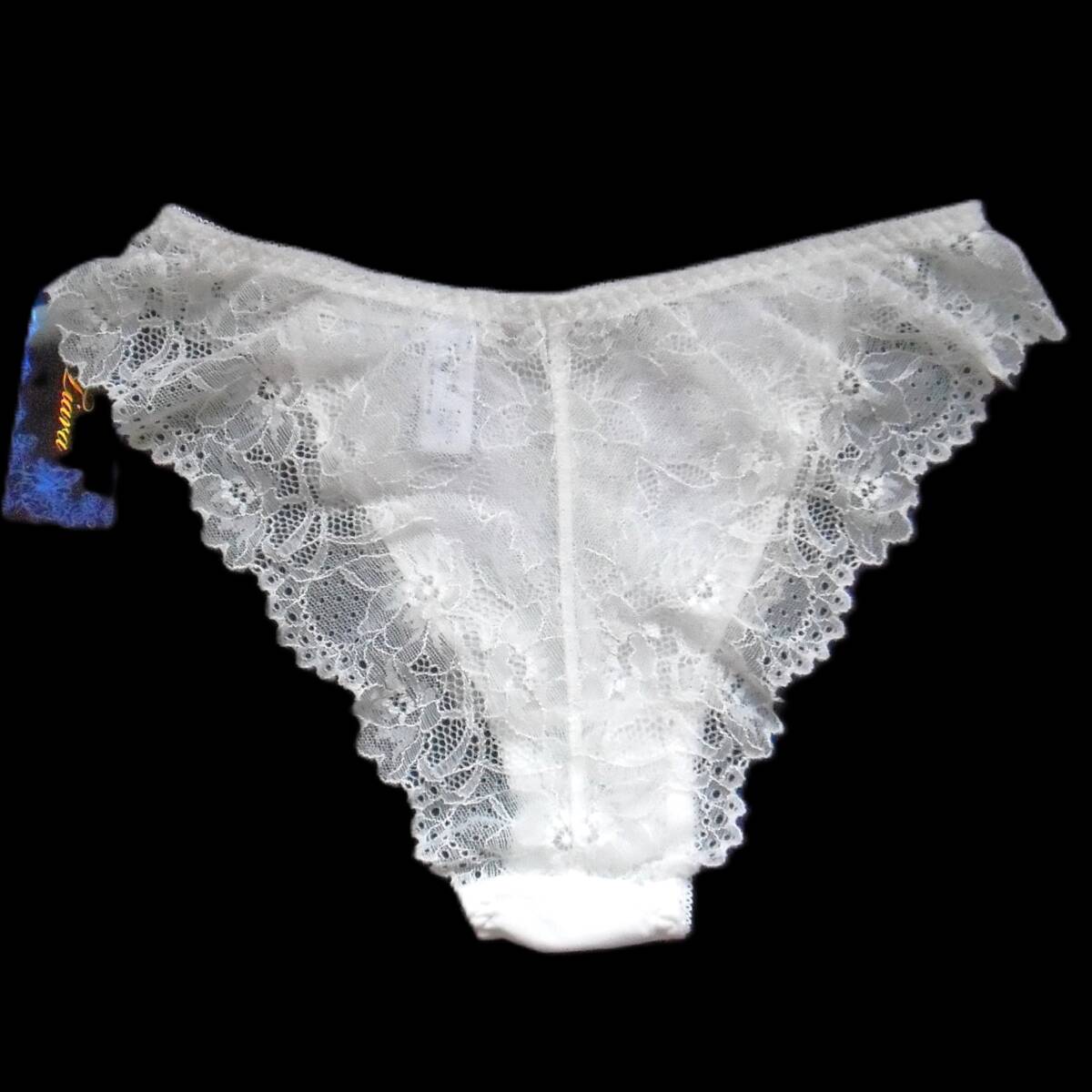 St.audrey Tiara ローズガーデン ショーツ M セントオードリー ティアラ 大輪の薔薇刺繍 バラ花柄 ホワイト×パープル新品送料込 定価\1650_画像2