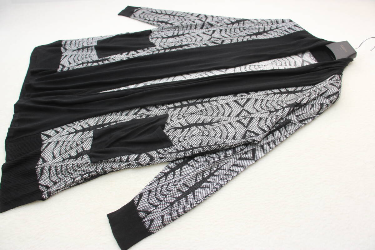 6219 新品 レース風柄ニットカーディガン_画像1