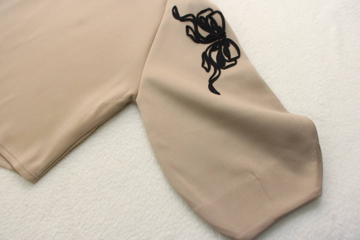 6344 新品 ロープ刺繍ランタンスリーブプルオーバー_画像3