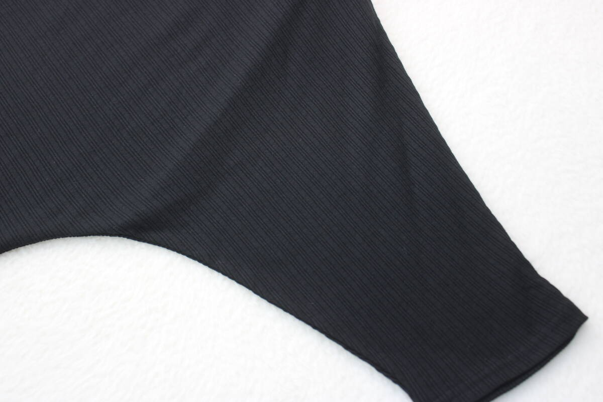 3475 新品 リブドルマンカットソー ブラックＦサイズ_画像4