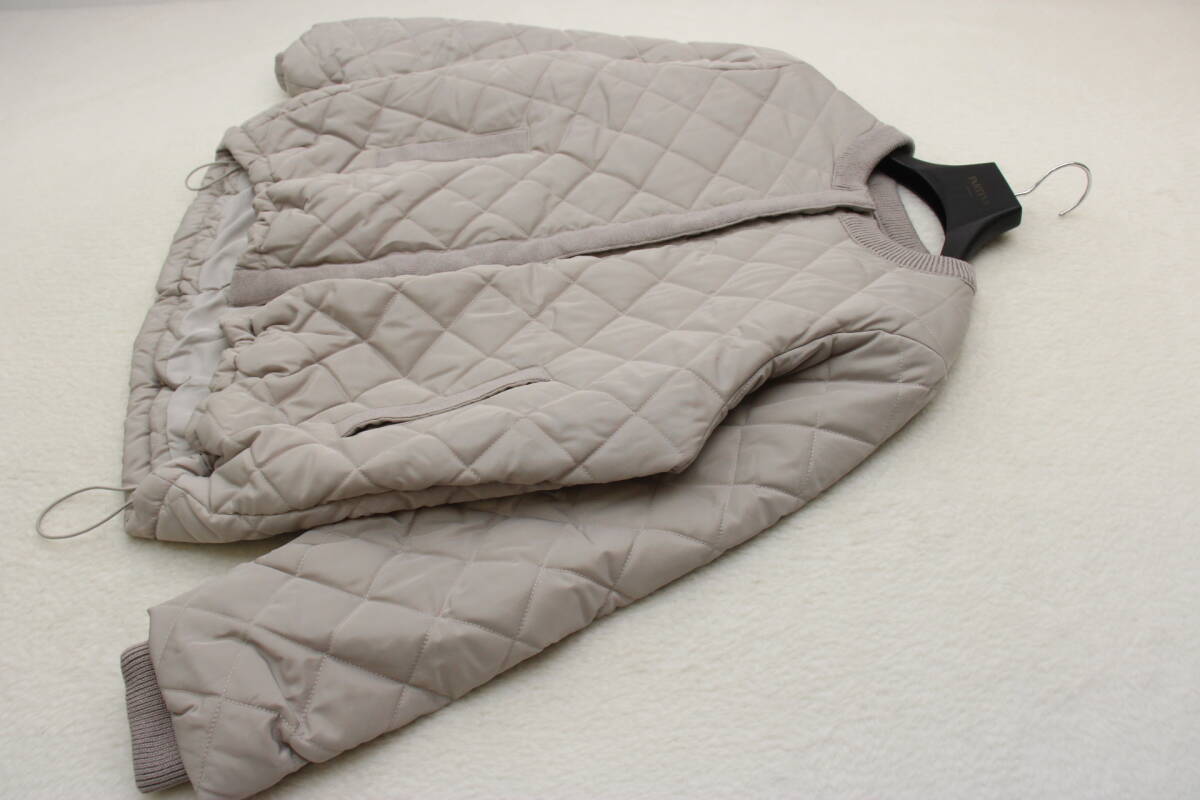 6434 新品 ニットリブキルトジャケット 定価￥14,080税込み_画像1