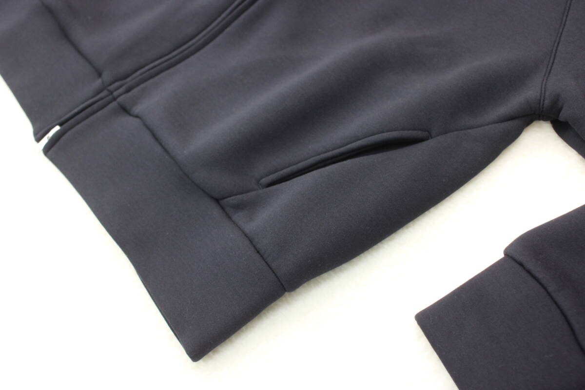 6539 新品 ダンボールノーカラーZIPブルゾン ネイビー38サイズ_画像7