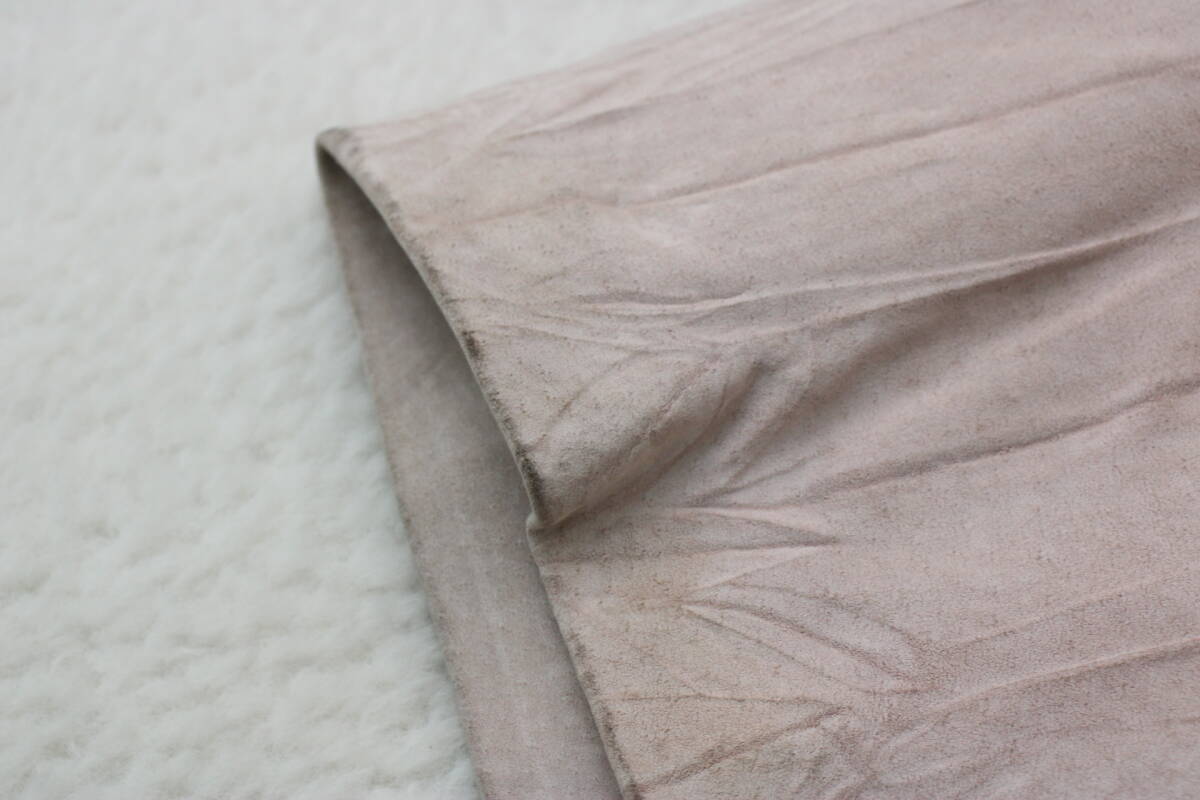 6596 新品タグ付き 高級本革レザーショートパンツ ピンク7号_画像9