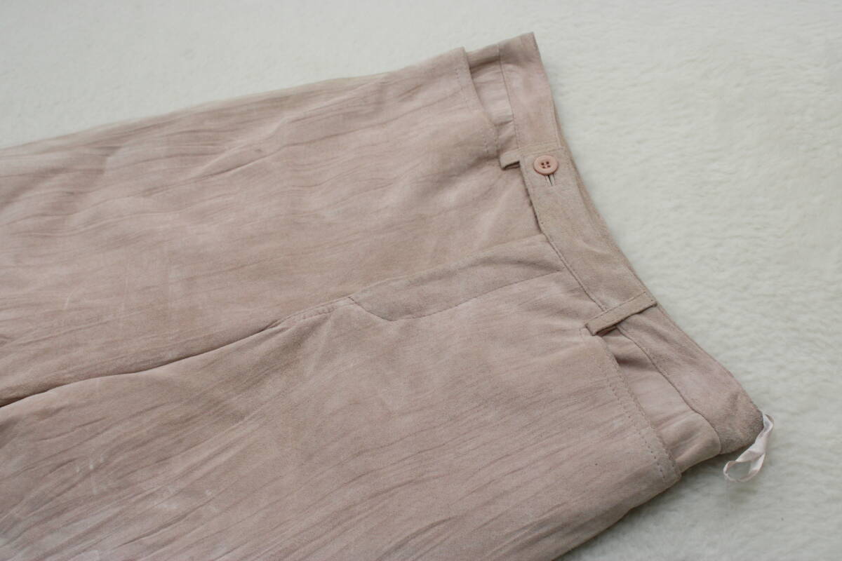 6596 新品タグ付き 高級本革レザーショートパンツ ピンク7号_画像2