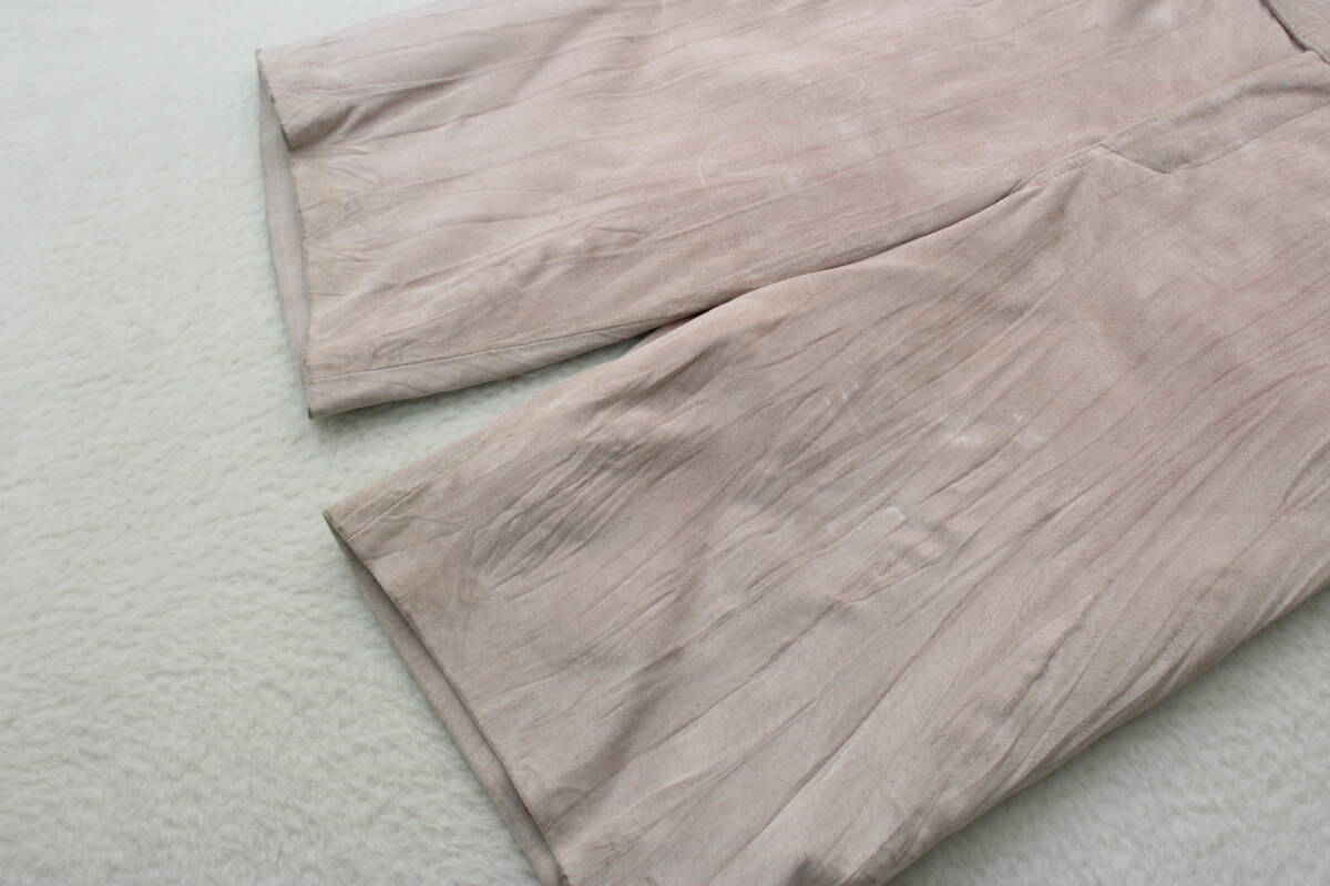 6596 新品タグ付き 高級本革レザーショートパンツ ピンク7号_画像6