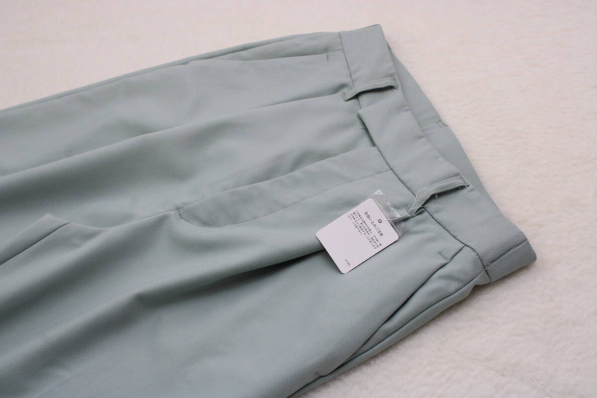 3063 新品 ワンタックテーパードパンツ ライトグリーンＳサイズ 定価￥8,900＋税_画像2
