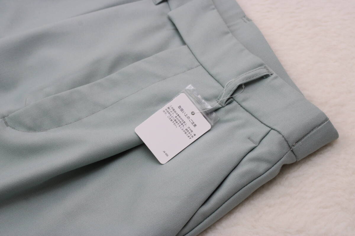 3063 新品 ワンタックテーパードパンツ ライトグリーンＳサイズ 定価￥8,900＋税_画像3