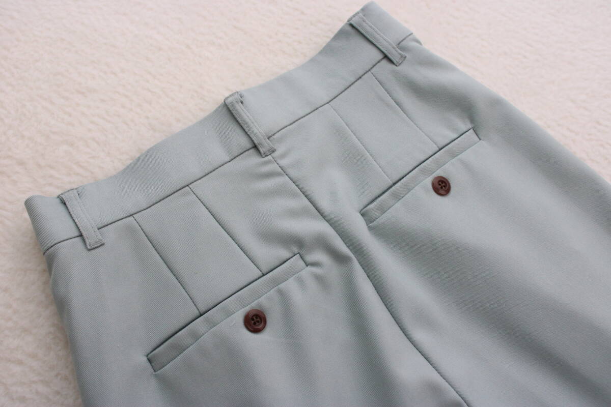 3063 新品 ワンタックテーパードパンツ ライトグリーンＳサイズ 定価￥8,900＋税_画像6