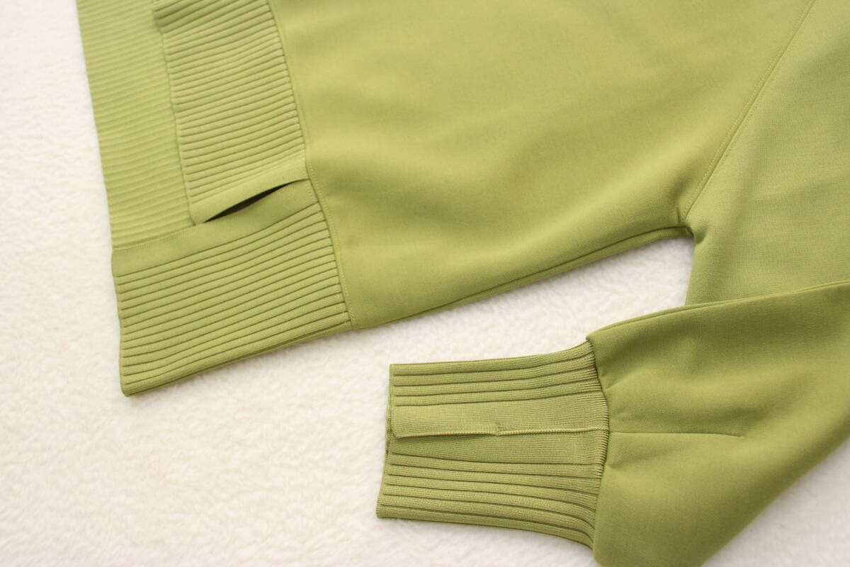 6938 新品 軽量ボンディングラグランスリーブプルオーバー ライムグリーンFサイズ_画像5