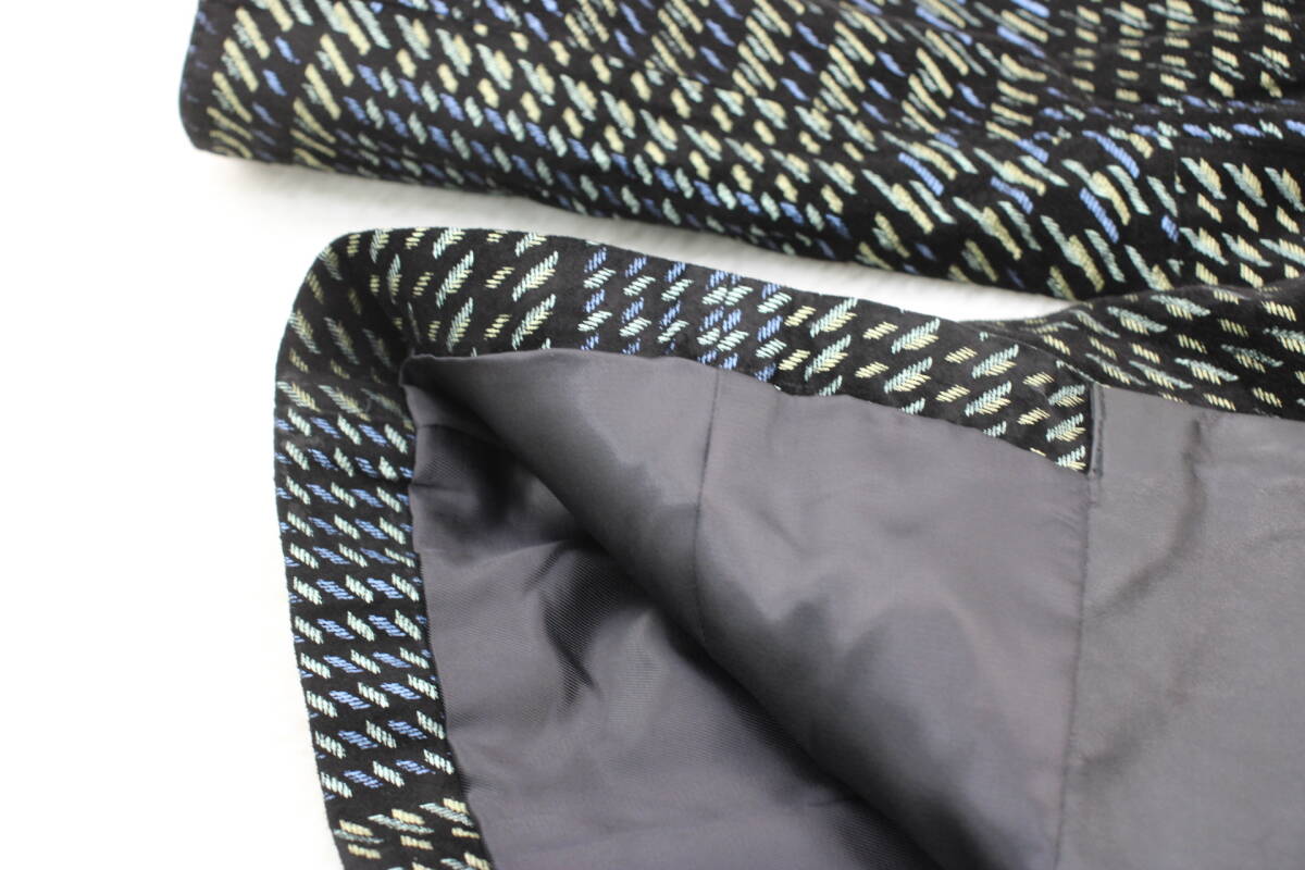 6714 新品タグ付き 高級本革レザーロングジャケット ブルー9号サイズ_画像7