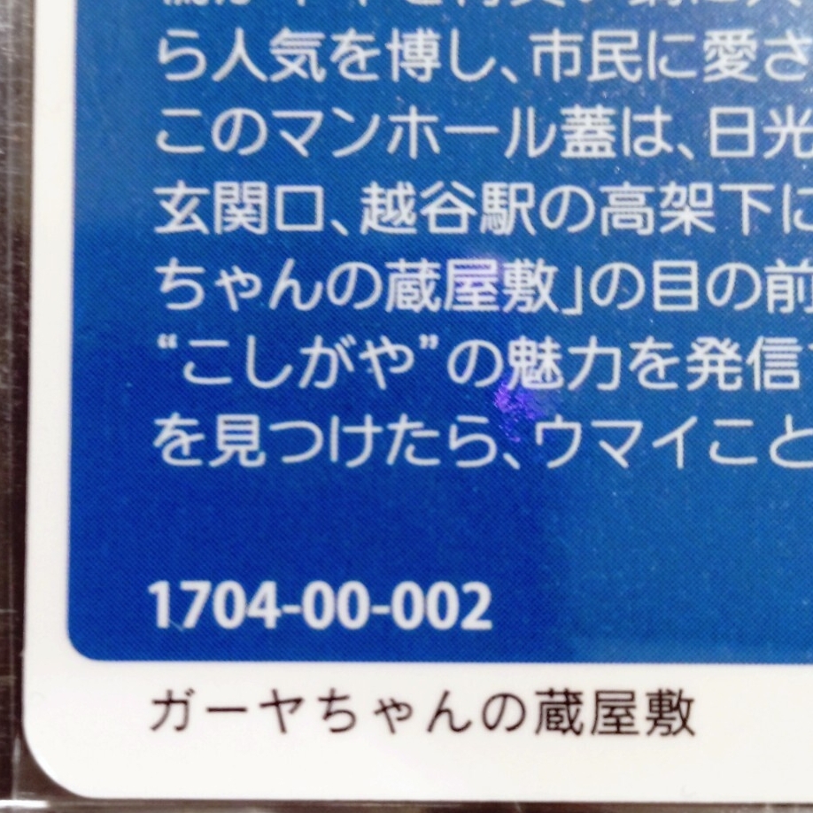 {lot002} канализационный люк карта : Kanto * Saitama префектура * Koshigaya *B001,ga-ya Chan