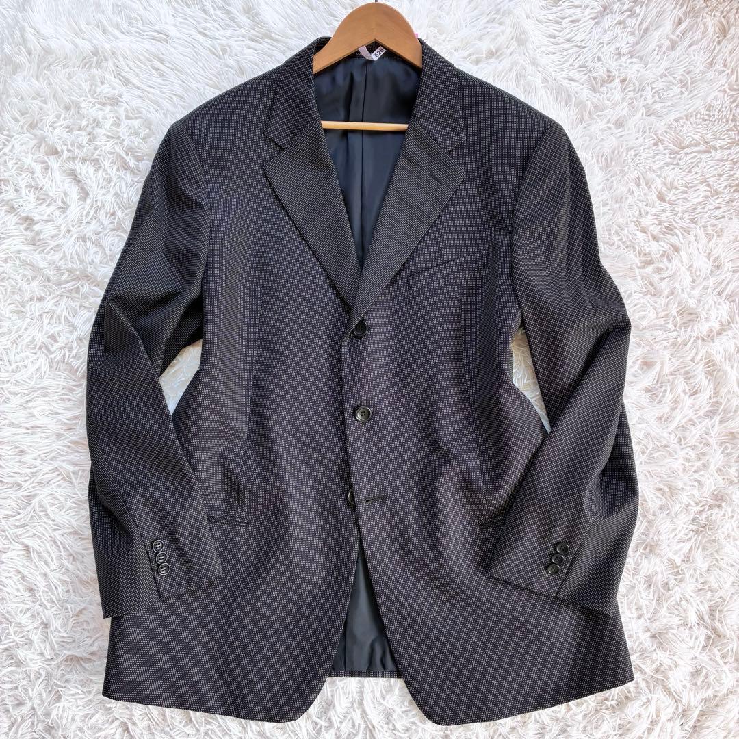 【極上】アルマーニ コレツィオーニ 希少生地× ハリーローゼン特注 スーツ ARMANI COLLEZIONI セットアップ イタリア製 44　ジャケット_画像3