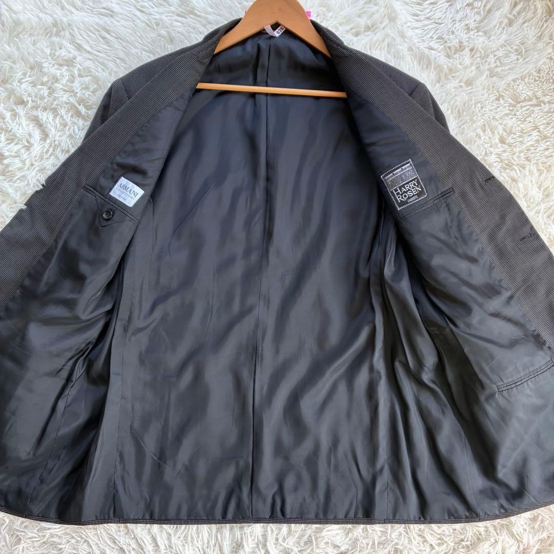 【極上】アルマーニ コレツィオーニ 希少生地× ハリーローゼン特注 スーツ ARMANI COLLEZIONI セットアップ イタリア製 44　ジャケット_画像4