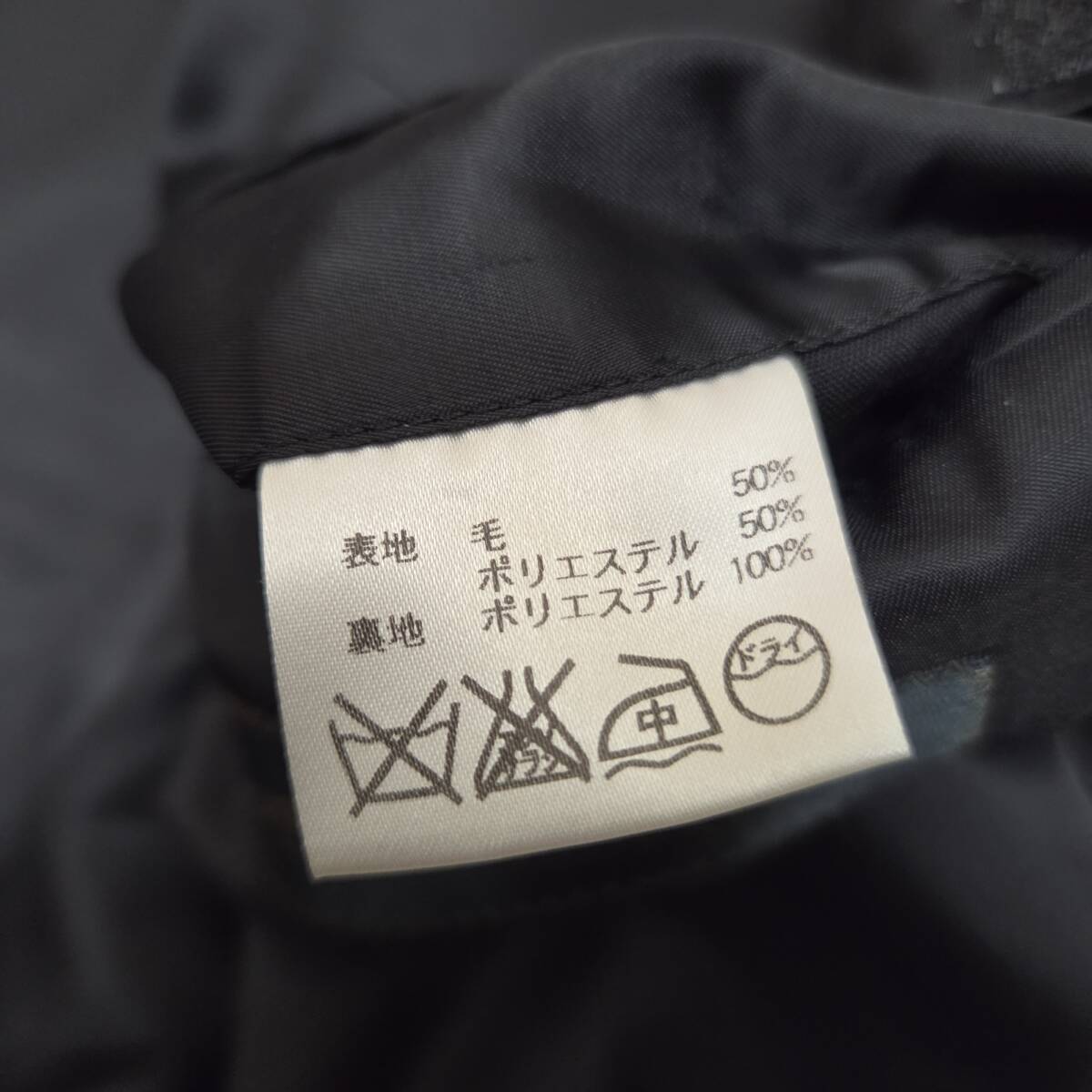 ダーバン【あふれでる紳士の色気】D'URBAN スーツ テーラードジャケット 羽織 鹿の子調 微光沢 微ストレッチ ウール ダークグレー M位_画像7