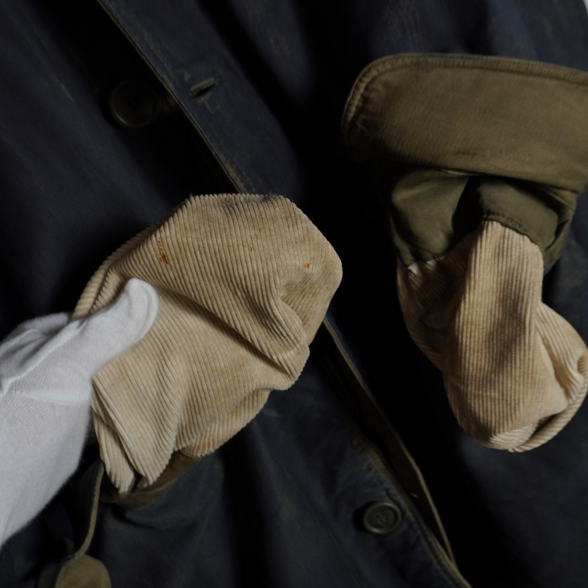 40S 初期型 米軍実物 US NAVY ARMY アーミー アメリカ軍 軍物 N-1 デッキ コート レイン アルパカ パイル ライナー ビンテージ 924P♪_画像6