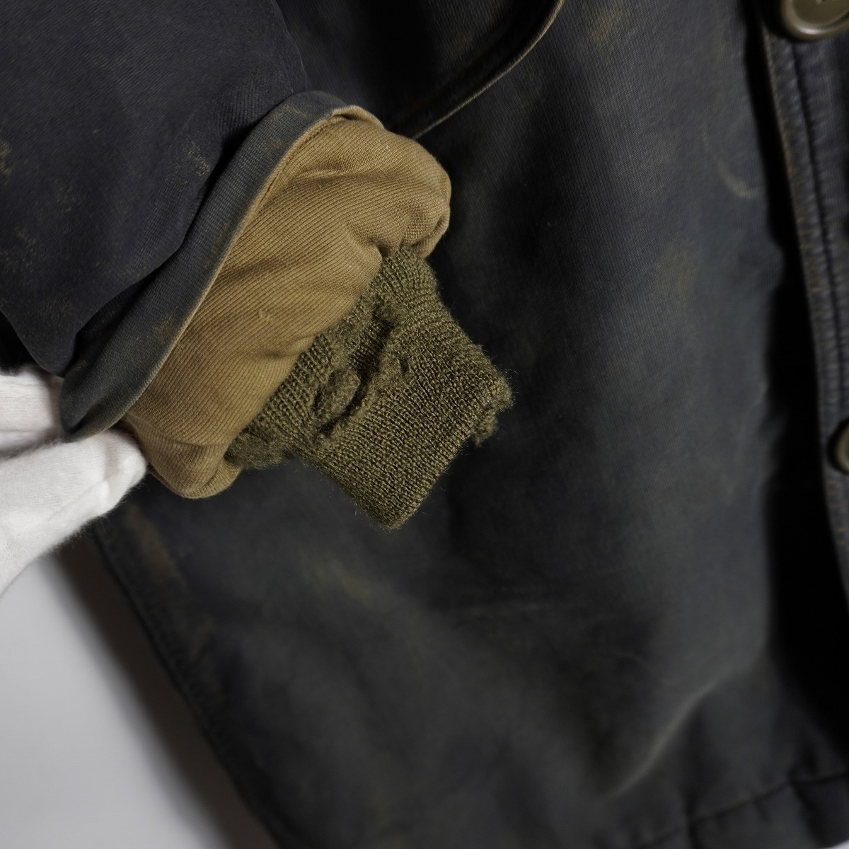 40S 初期型 米軍実物 US NAVY ARMY アーミー アメリカ軍 軍物 N-1 デッキ コート レイン アルパカ パイル ライナー ビンテージ 924P♪_画像10