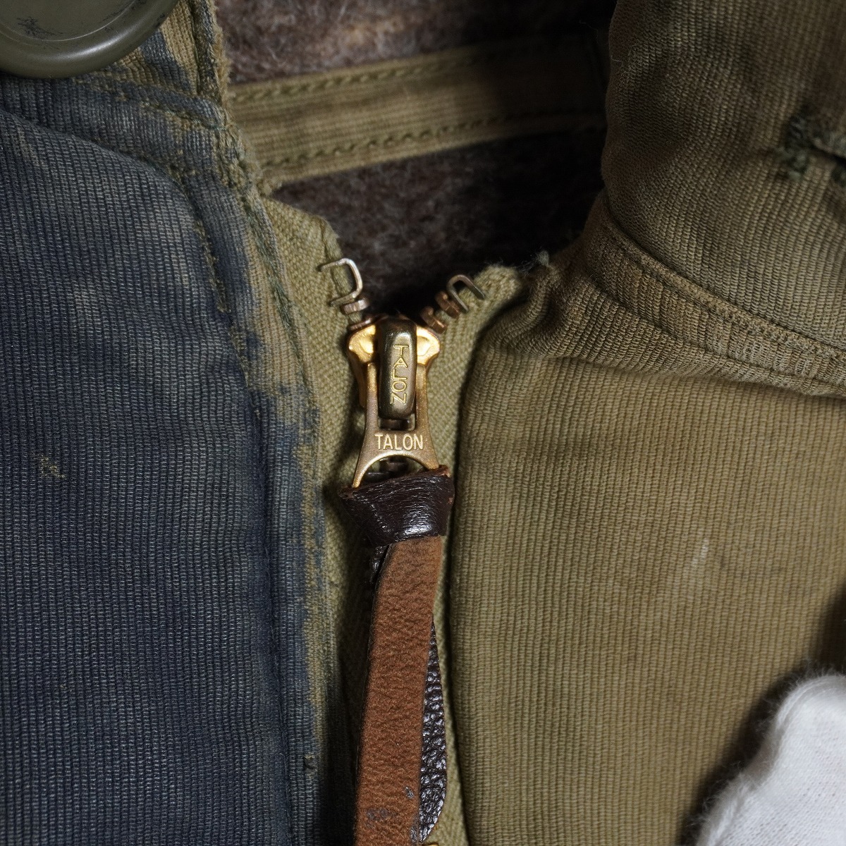 40S 初期型 米軍実物 US NAVY ARMY アーミー アメリカ軍 軍物 N-1 デッキ コート レイン アルパカ パイル ライナー ビンテージ 924P♪_画像7