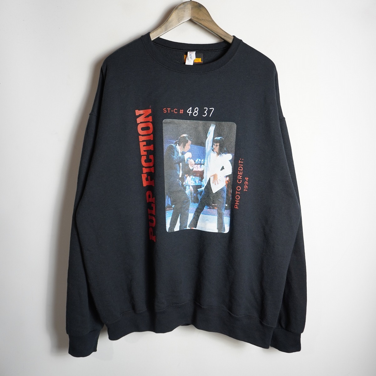 美品24AW WACKO MARIA ワコマリア × タランティーノ PULP FICTION パルプフィクション スウェット トレーナー サイズXL ブラック 1114P♪_画像1