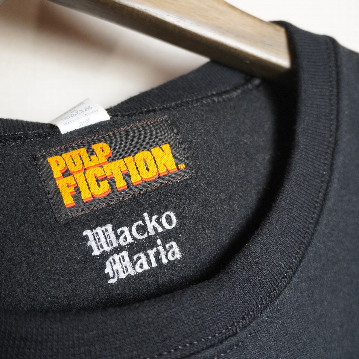 美品24AW WACKO MARIA ワコマリア × タランティーノ PULP FICTION パルプフィクション スウェット トレーナー サイズXL ブラック 1114P♪_画像4