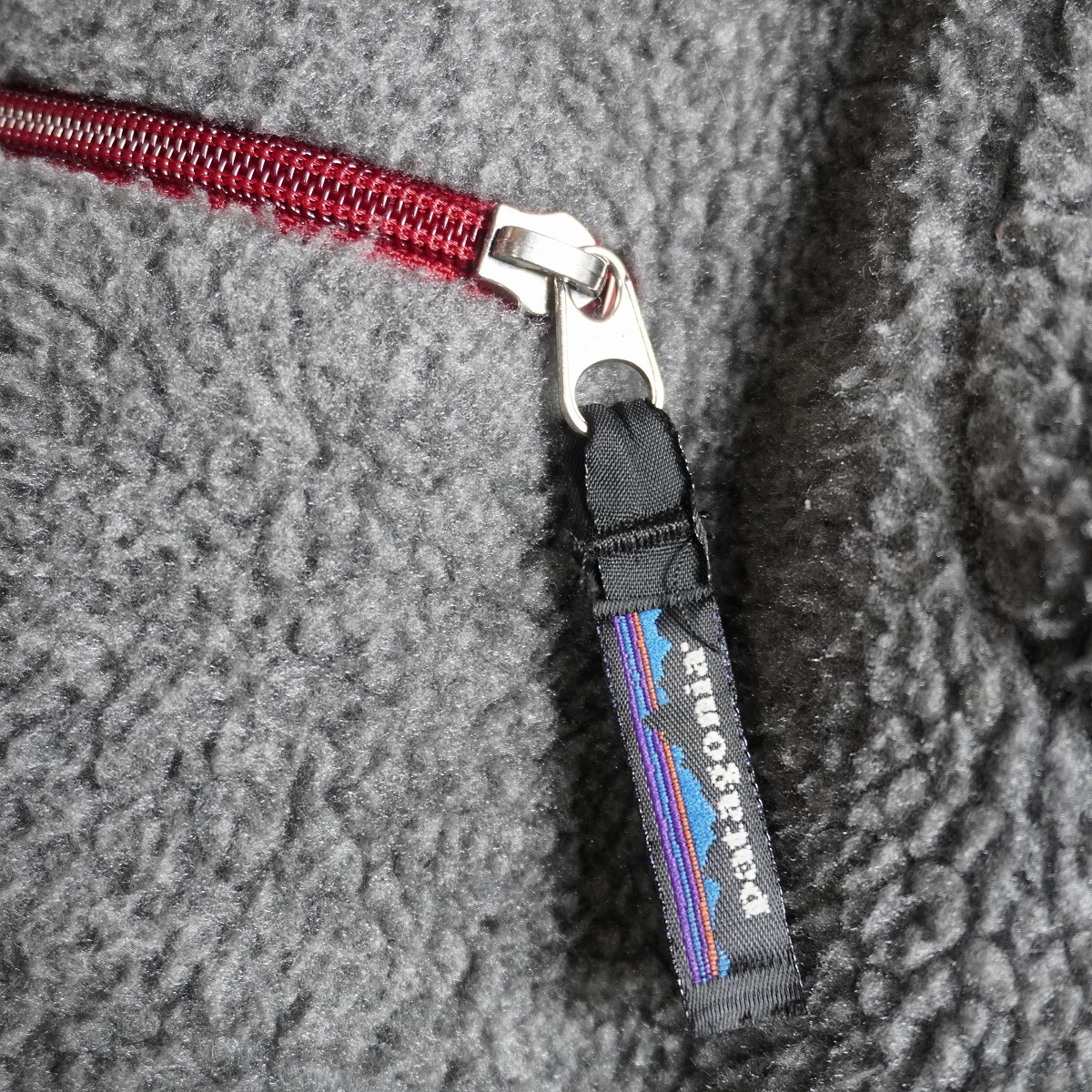 90S PATAGONIA パタゴニア Glissade Reversible Fleece Jacket グリセード リバーシブル フリース ジャケット パープル 29310 M灰赤 1124P_画像5