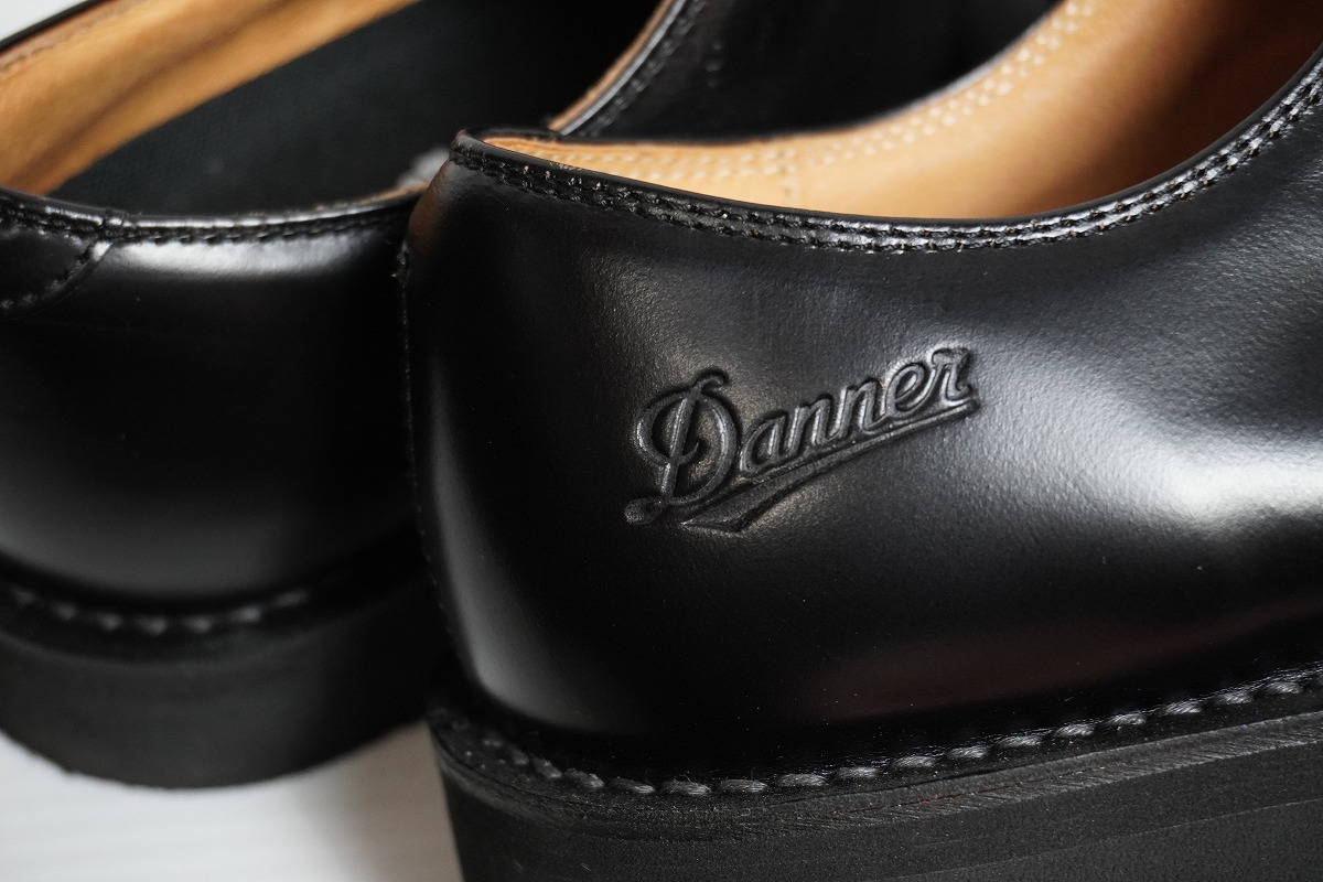 美品 DANNER ダナー レザー ポストマン シューズ ブーツ D-910110 ダンキャットソール サイズ9 MADE IN JAPAN ブラック黒 1122P_画像8