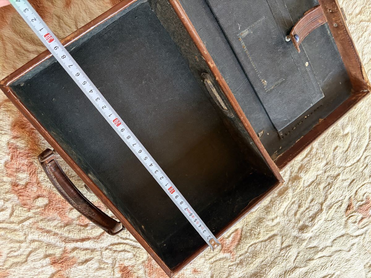 三越呉服店　アンティーク　革製　かばん　100年前_画像2
