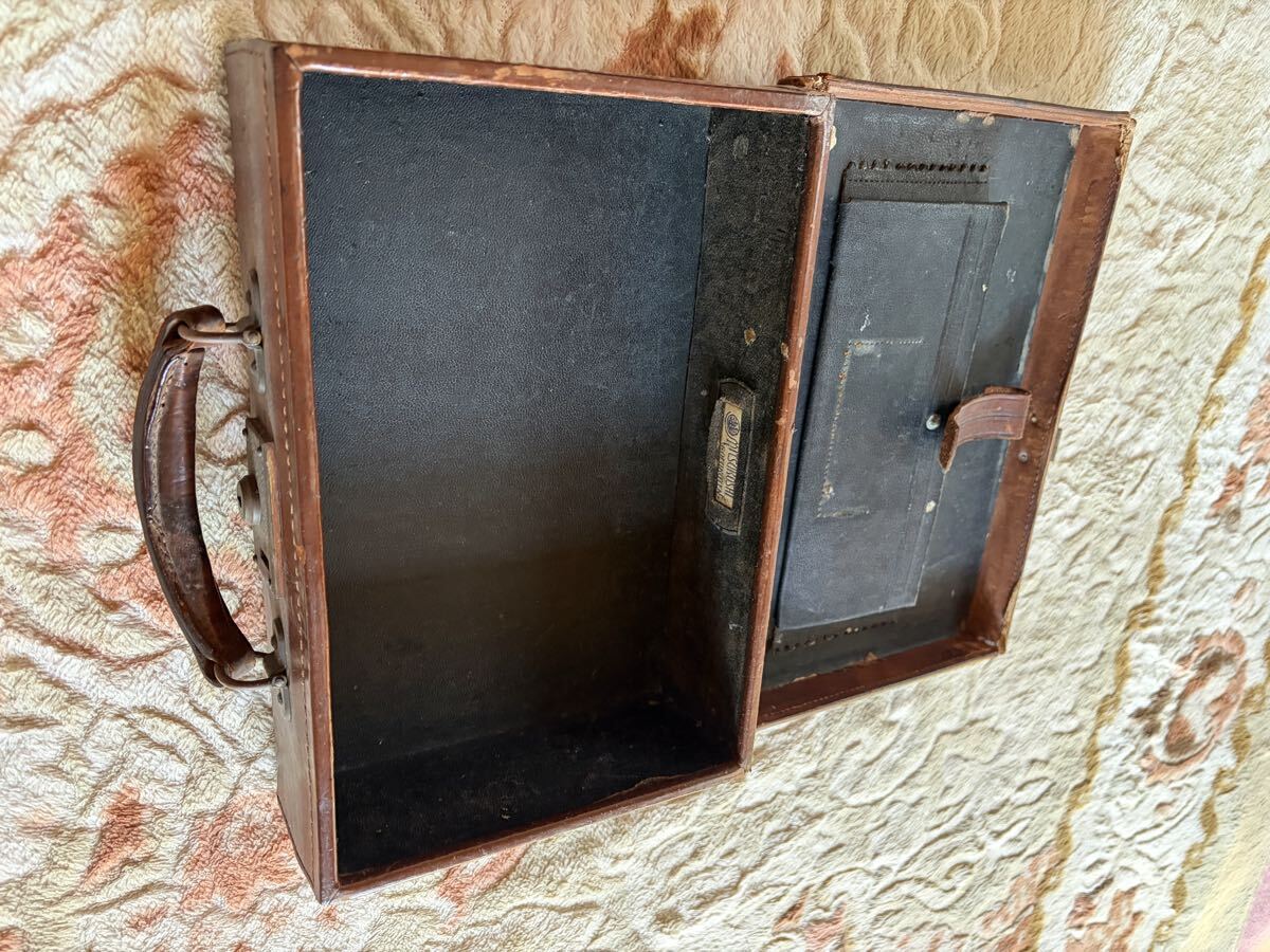 三越呉服店　アンティーク　革製　かばん　100年前_画像4
