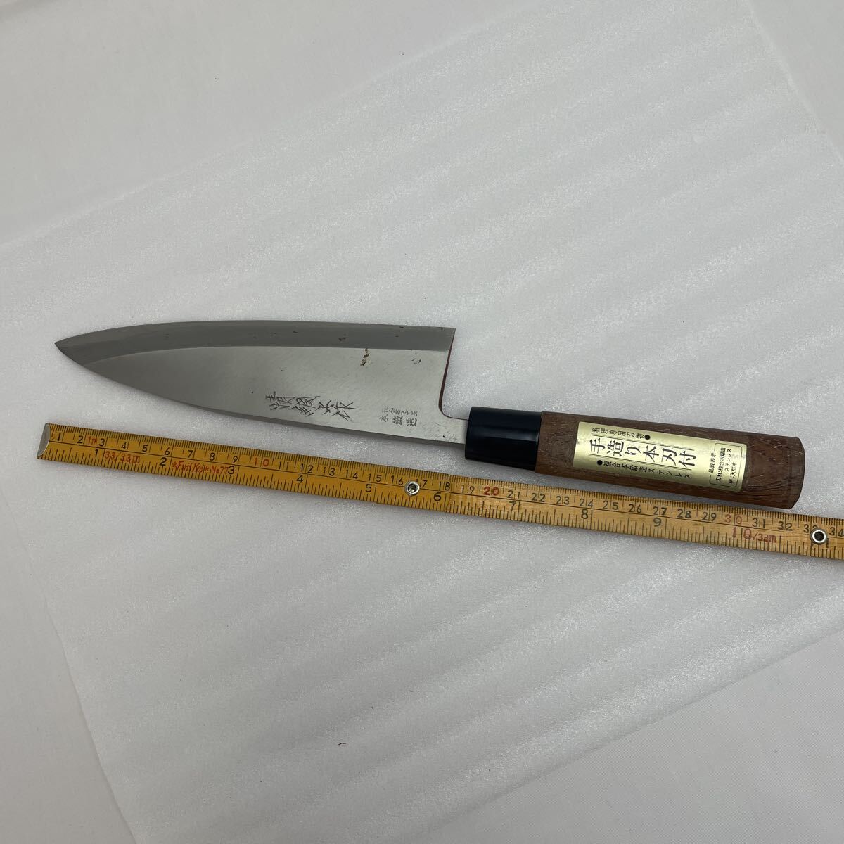  Kiyoshi . сверху произведение кухонный нож 32cm лезвие .18cm составной нержавеющая сталь книга@ кованый металлический материал магазин регулировка товар 