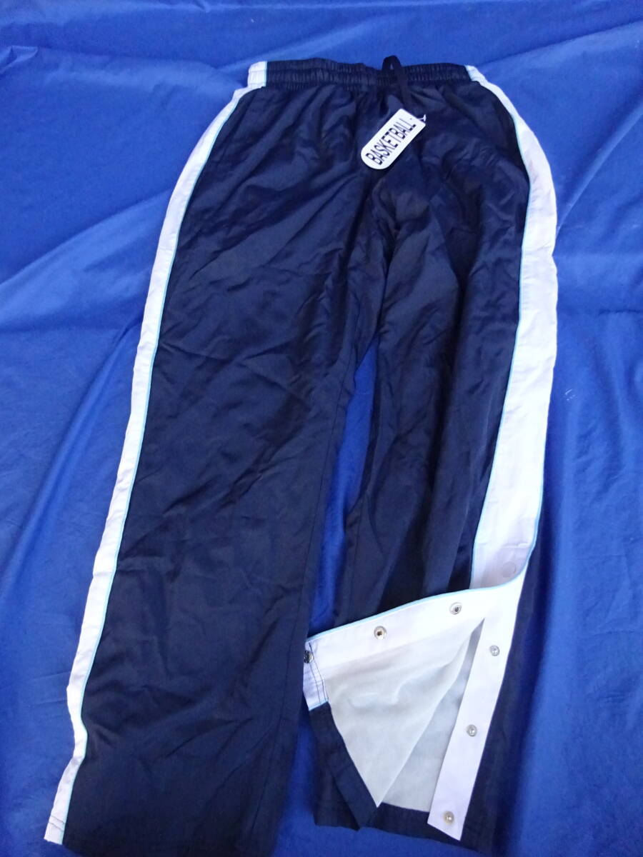★未使用/上下セット★Mサイズ バスケットボール ウォームアップウェア ウインドブレーカー ジャケット パンツ ネイビー防寒 バスケ メンズ_画像6